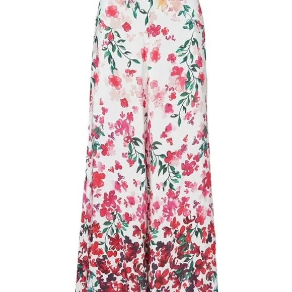 Marchesa Note Floral Wide Leg Pants Size 2 - Picture 4 of 6